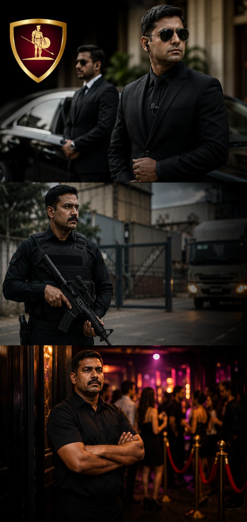 BARLOC Security Services trained security personnel standing at a corporate facility